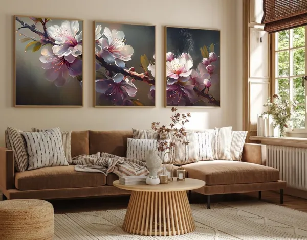 Dekoratívny rámovaný obraz z MDF (3 kusy) Huhu222 - 50 x 70