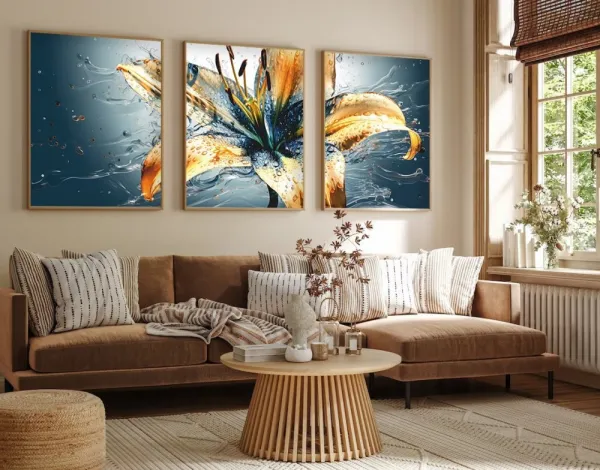 Dekoratívny rámovaný obraz z MDF (3 kusy) Huhu219 - 50 x 70