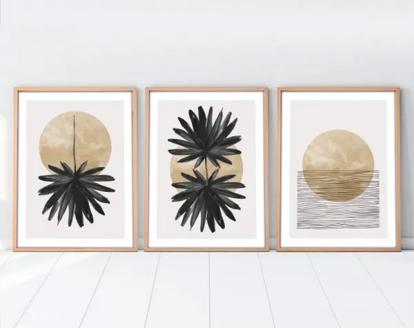 Dekoratívny rámovaný obraz z MDF (3 kusy) Huhu210 - 50 x 70