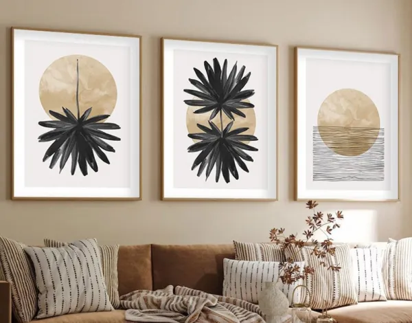 Dekoratívny rámovaný obraz z MDF (3 kusy) Huhu210 - 50 x 70