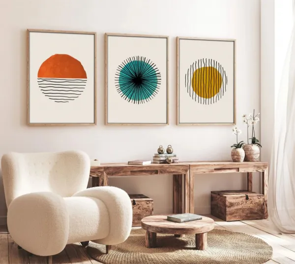 Dekoratívny rámovaný obraz z MDF (3 kusy) Huhu12 - 50 x 35