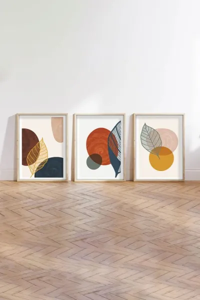 Dekoratívny rámovaný obraz z MDF (3 kusy) Huhu209 - 50 x 70