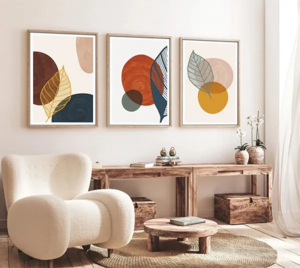 Dekoratívny rámovaný obraz z MDF (3 kusy) Huhu209 - 50 x 70
