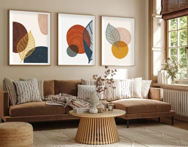 Dekoratívny rámovaný obraz z MDF (3 kusy) Huhu209 - 50 x 70