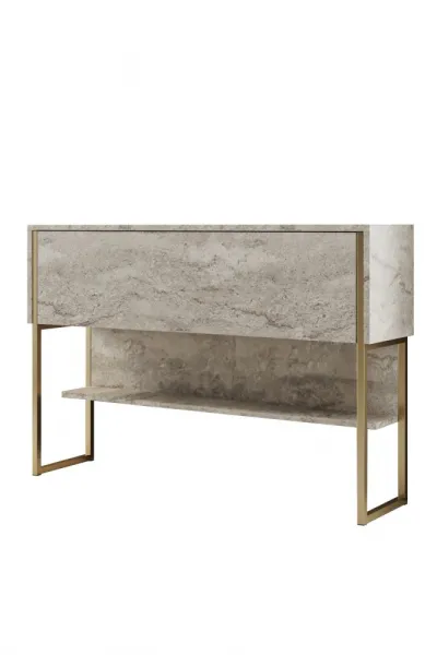 Komoda Luxe - Travertine, Gold