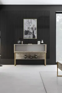 Komoda Luxe - Travertine, Gold