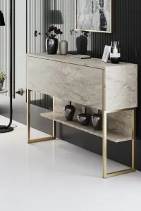 Komoda Luxe - Travertine, Gold
