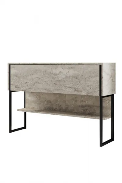 Komoda Luxe - Travertine, Black