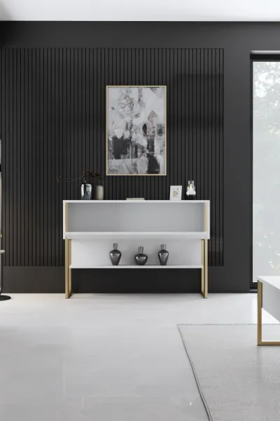 Komoda Luxe - Gold, White
