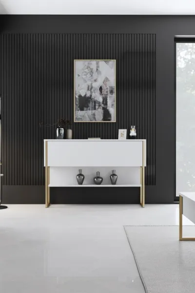 Komoda Luxe - Gold, White