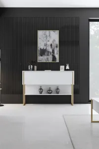 Komoda Luxe - Gold, White