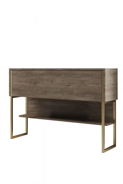 Komoda Luxe - Gold, Walnut