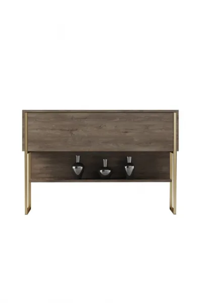 Komoda Luxe - Gold, Walnut