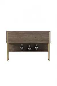 Komoda Luxe - Gold, Walnut