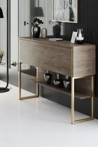 Komoda Luxe - Gold, Walnut
