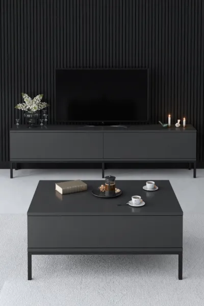 Konferenčný stolík Lord - Anthracite, Black