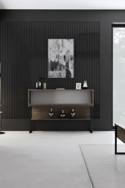 Komoda Luxe - Black, Walnut