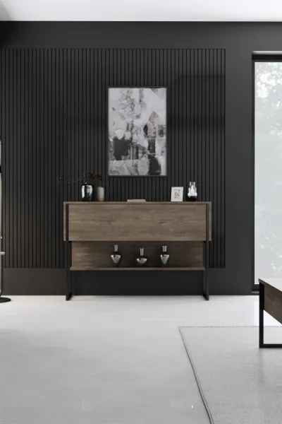 Komoda Luxe - Black, Walnut