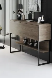 Komoda Luxe - Black, Walnut