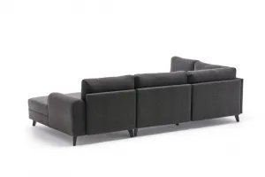 Hanah Home Rohová rozkládací sedací souprava Belen 300 cm antracitová