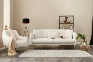 Trojmiestna rozkladacia pohovka Simena - Cream