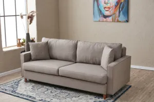 Hanah Home Třímístná rozkládací pohovka Eva 210 cm béžová