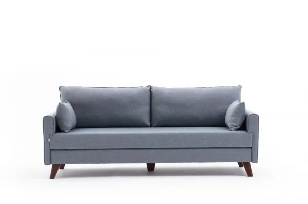 Hanah Home Třímístná rozkládací pohovka Bella 208 cm modrá