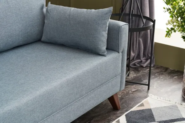 Hanah Home Třímístná rozkládací pohovka Bella 208 cm modrá