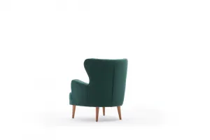 Kreslo ušiak Karina - Petrol Green
