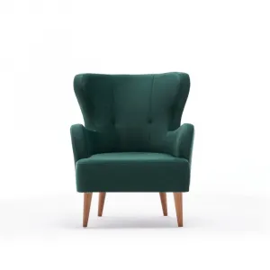 Kreslo ušiak Karina - Petrol Green