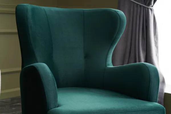 Kreslo ušiak Karina - Petrol Green