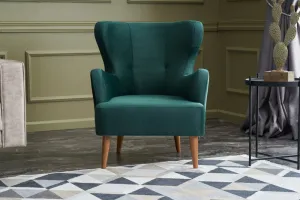 Kreslo ušiak Karina - Petrol Green