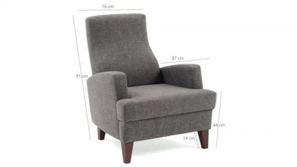 Kreslo ušiak Kana Bergere - Dark Grey