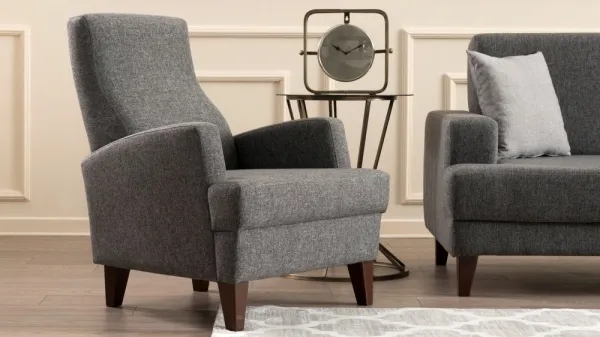 Kreslo ušiak Kana Bergere - Dark Grey
