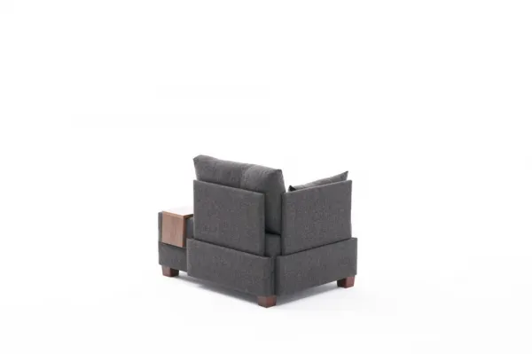 Hanah Home Křeslo Fly levé antracitové