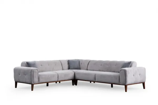 Rohová sedacia súprava / Rohová pohovka Athena Corner L2-C-3R - Light Grey