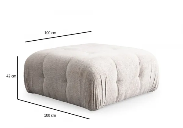 Taburetka Amaris Pouffe - Beige