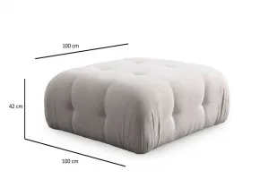 Taburetka Amaris Pouffe - White