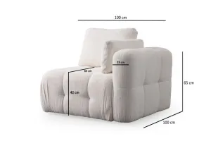 Trojmiestna pohovka Amaris 3 Seater -White