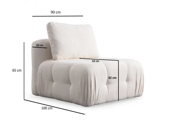 Trojmiestna pohovka Amaris 3 Seater -White