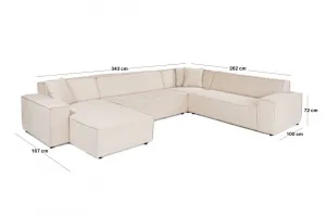 Rohová sedacia súprava / Rohová pohovka Puzzle Corner (Chl-02-C-2R) - Beige