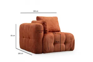 Kreslo / Jednomiestna pohovka Amaris L1 - Orange