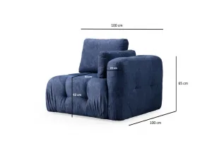 Dvojmiestna pohovka Amaris 2 Seater - Navy Blue