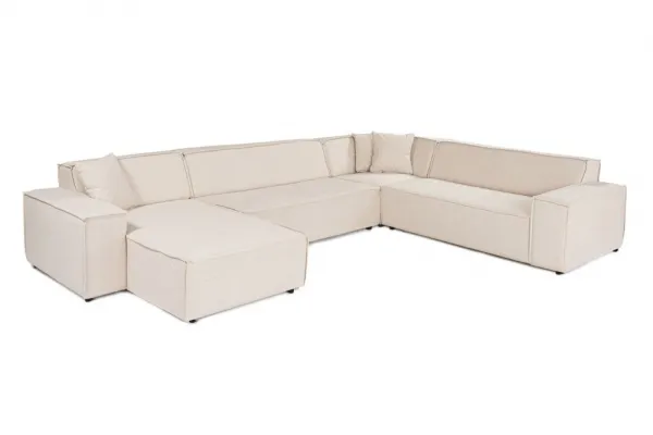 Rohová sedacia súprava / Rohová pohovka Puzzle Corner (Chl-02-C-2R) - Beige