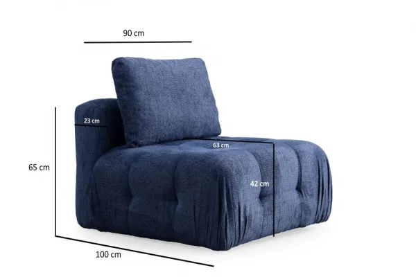 Kreslo / Jednomiestna pohovka Amaris O1 - Navy Blue