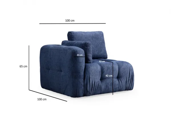 Dvojmiestna pohovka Amaris 2 Seater - Navy Blue