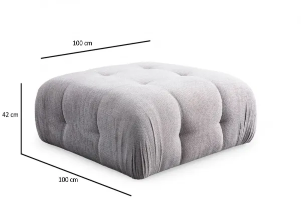 Taburetka Amaris Pouffe - Light Grey