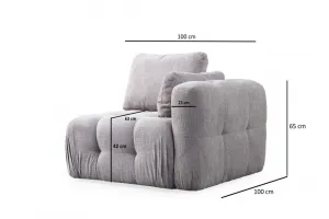 Dvojmiestna pohovka Amaris 2 Seater - Light Grey