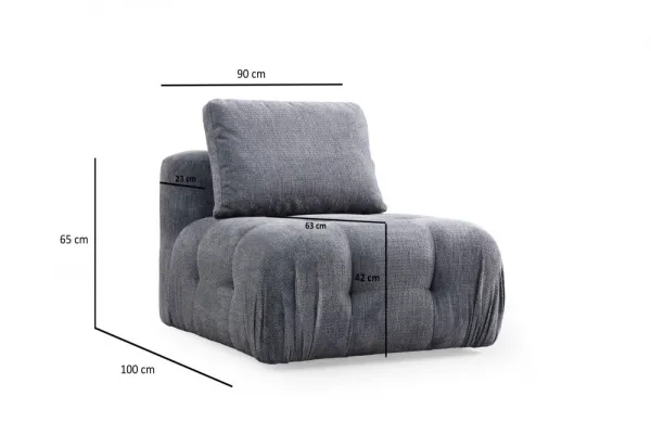 Trojmiestna pohovka Amaris 3 Seater - Grey