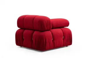 Hanah Home Rohová modulární sedací souprava Bubble 288 cm s taburetem červená